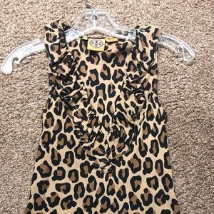 Tory Burch leopard print sleeveless blouse
